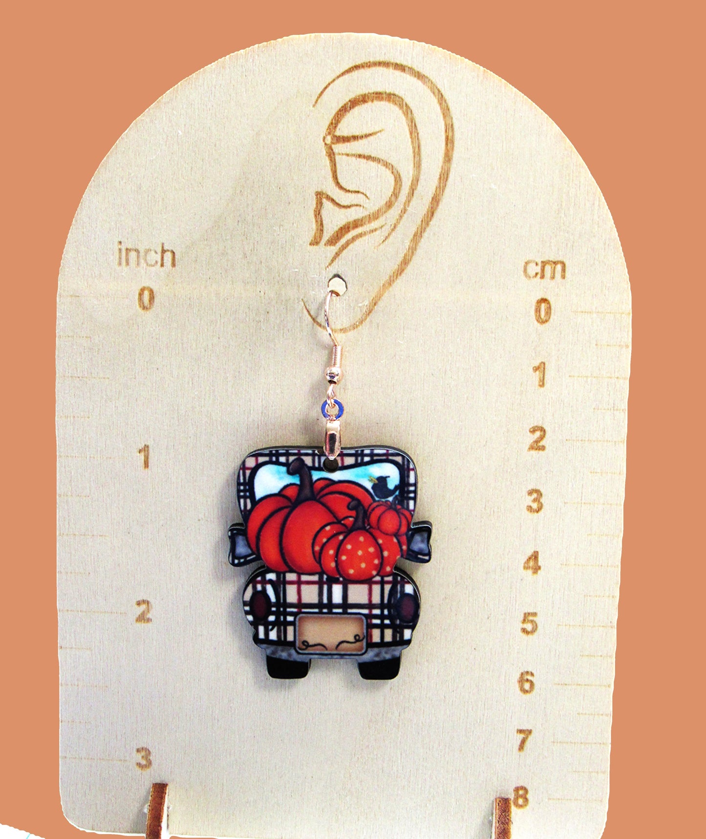 Truck Shaped Sublimated Earring