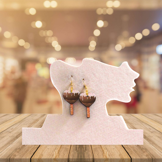 Sucker Shaped Sublimated Earrings