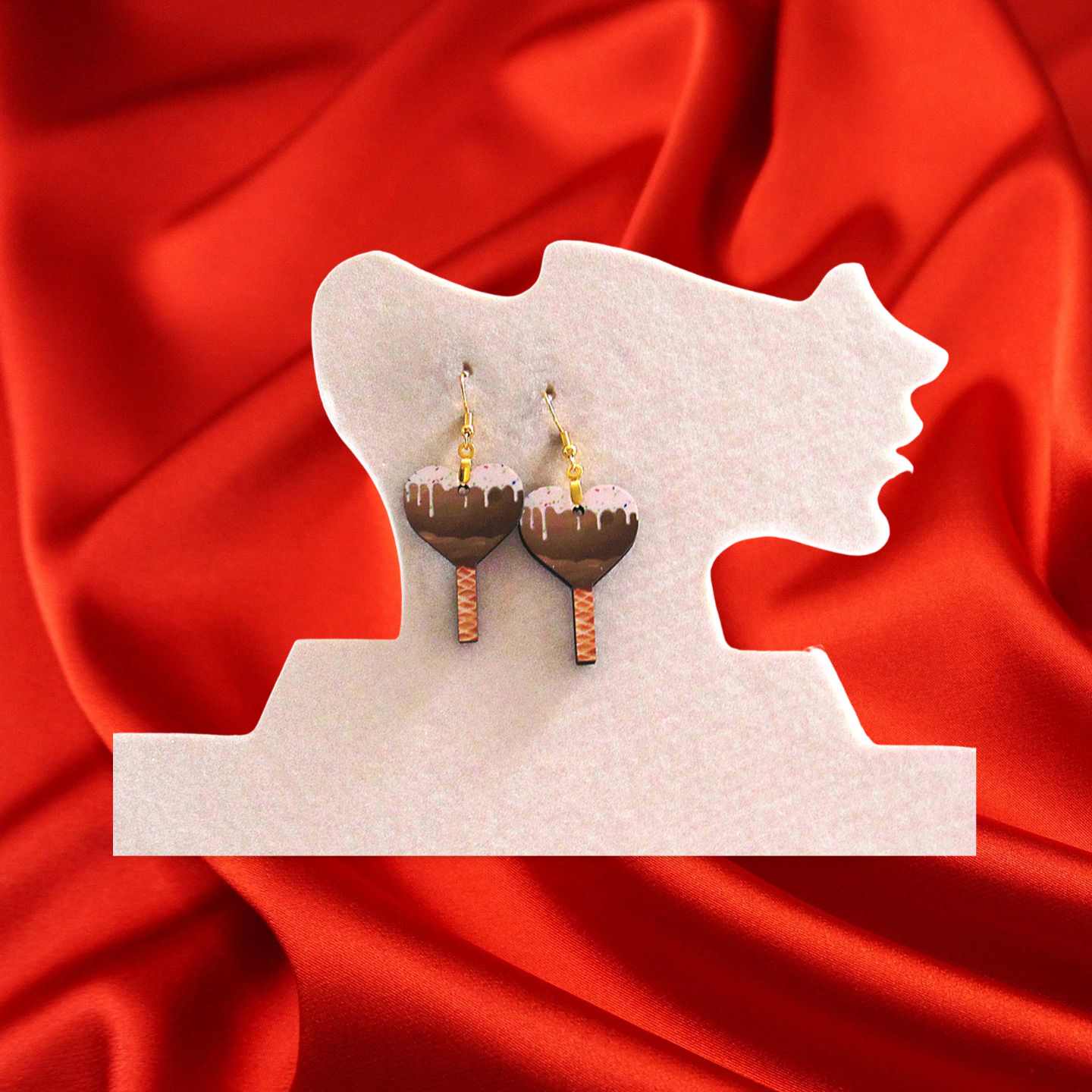 Sucker Shaped Sublimated Earrings