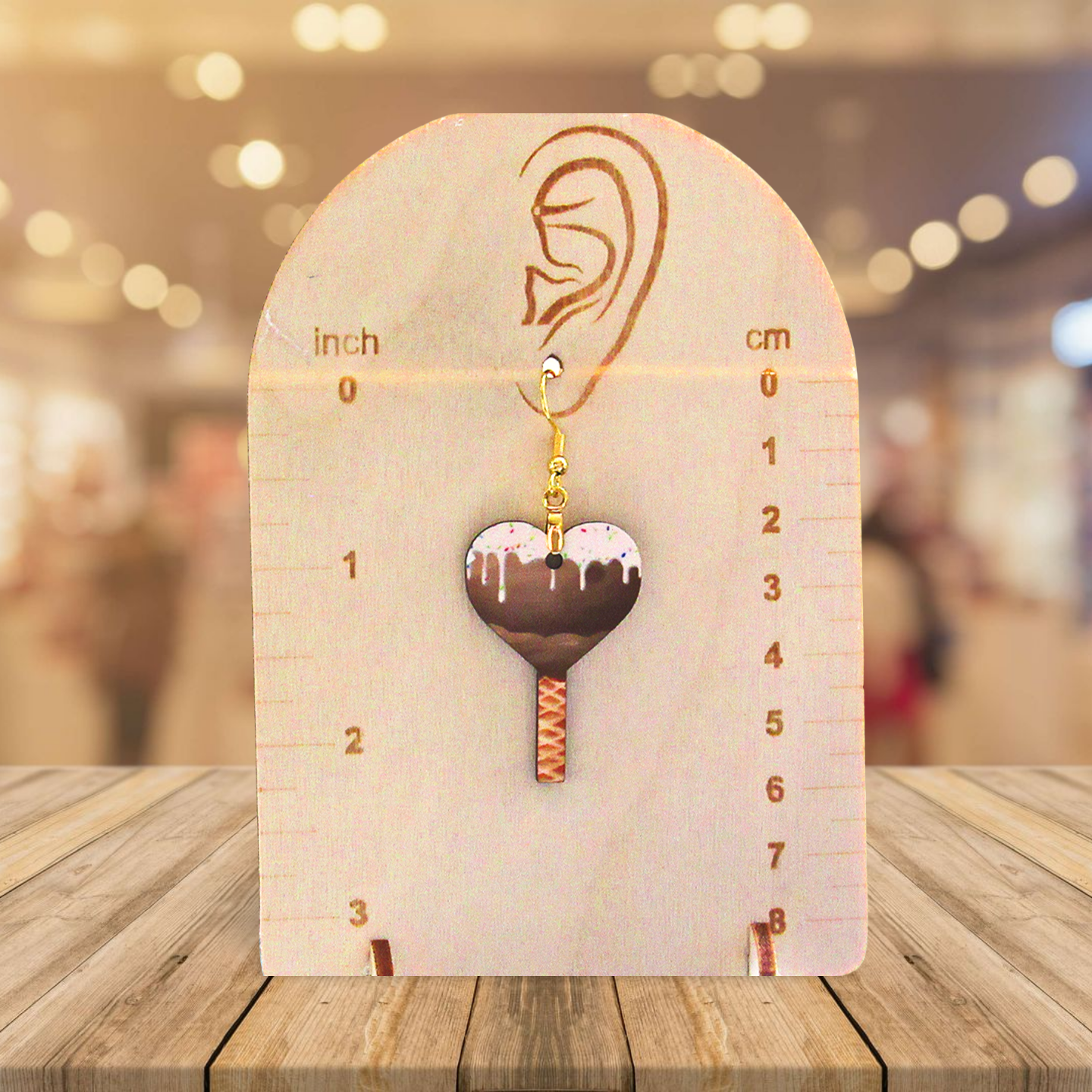 Sucker Shaped Sublimated Earrings