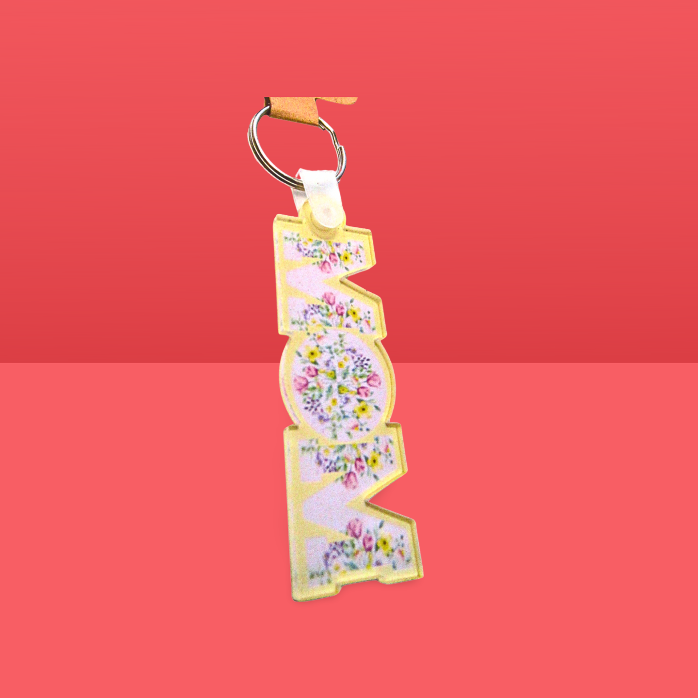Horizontal Shaped MOM themed Sublimated Keychain Acrylic