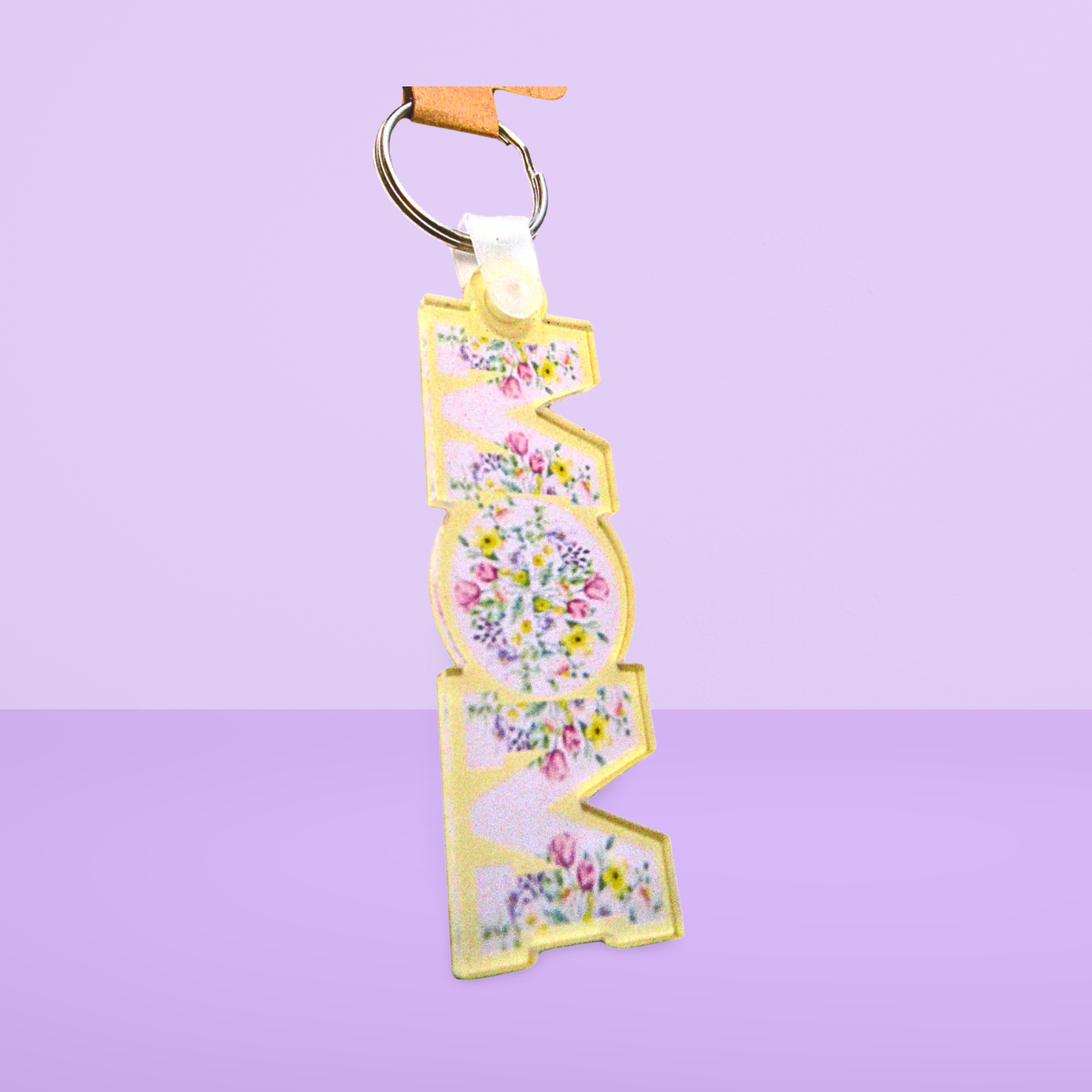 Horizontal Shaped MOM themed Sublimated Keychain Acrylic