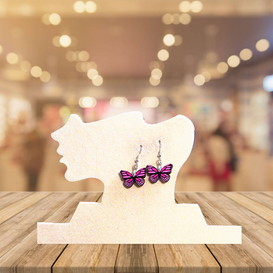 Open Butterfly Shaped Sublimated Earrings 1 inch