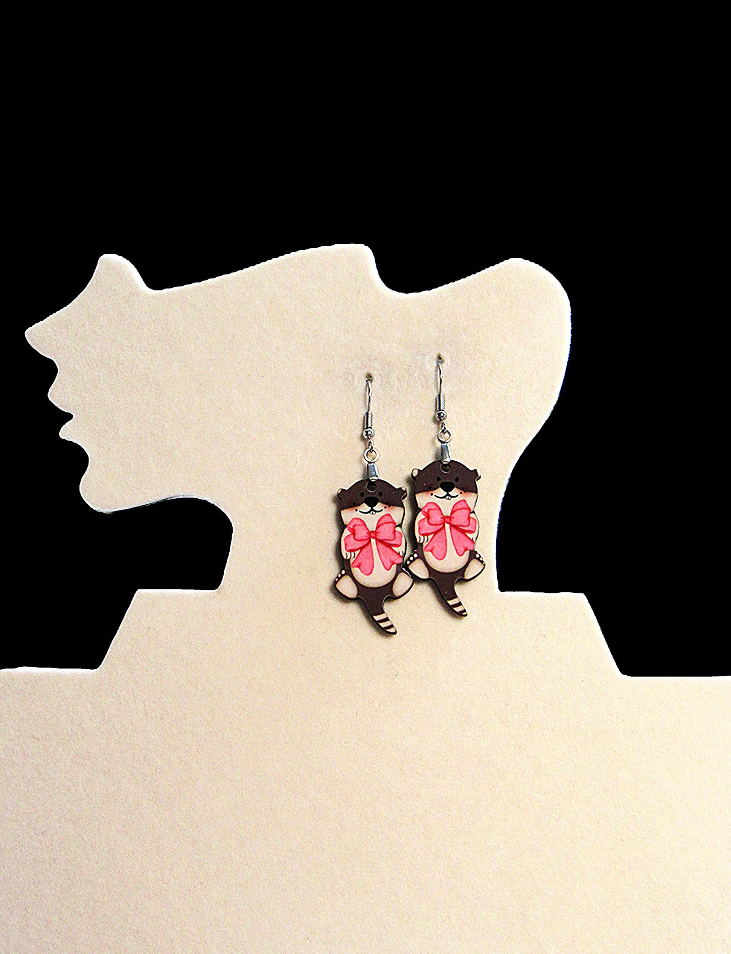 Otter Shaped Sublimated Earrings