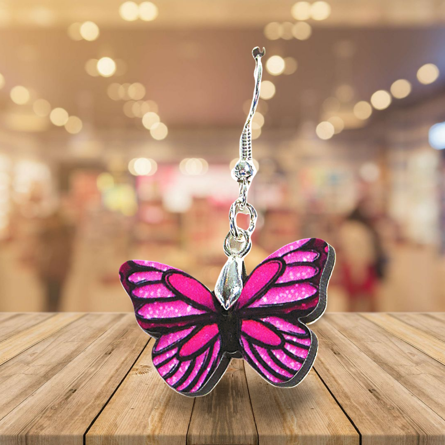Open Butterfly Shaped Sublimated Earrings 1 inch