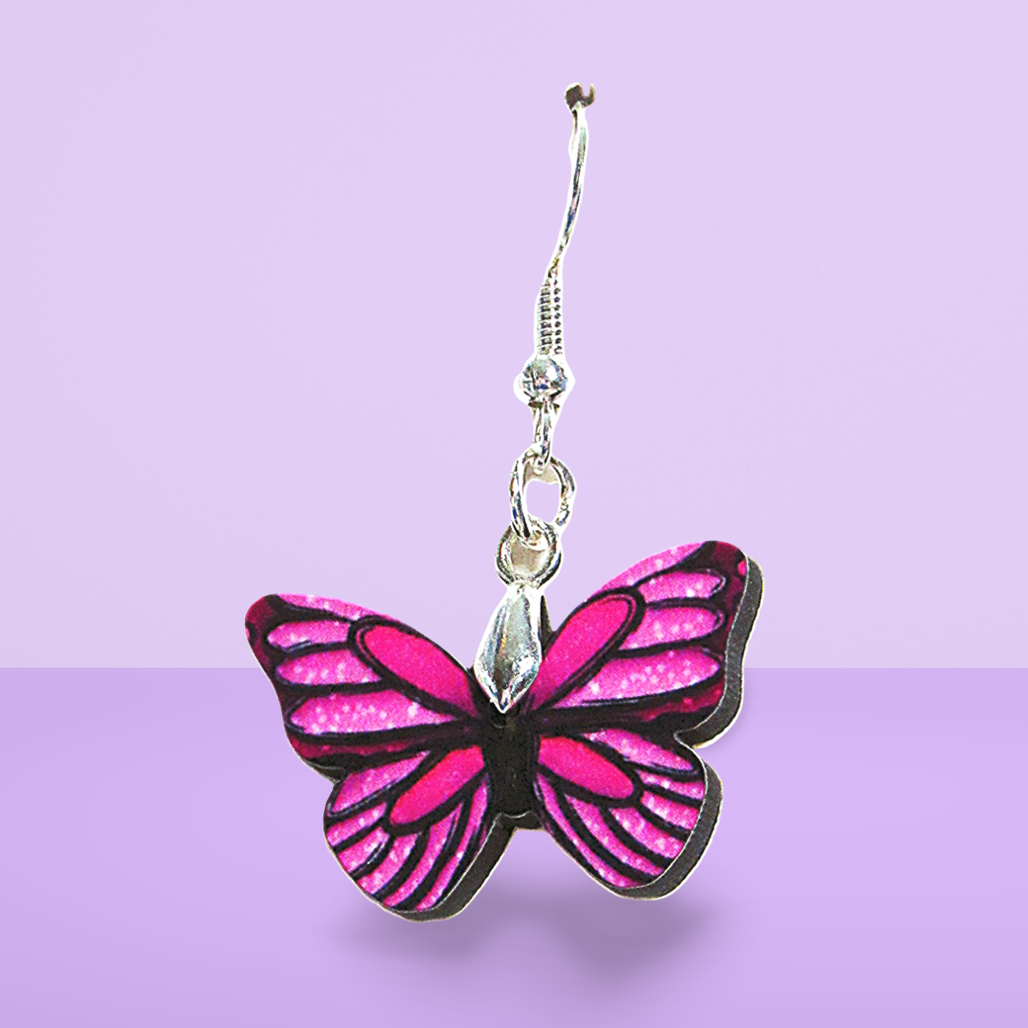 Open Butterfly Shaped Sublimated Earrings 1 inch