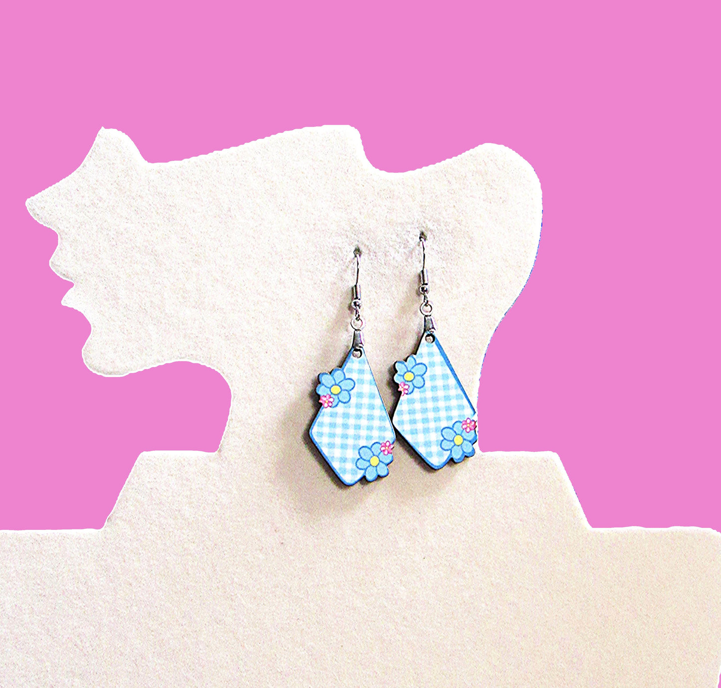 Fancy Flower Shaped Sublimated Earrings