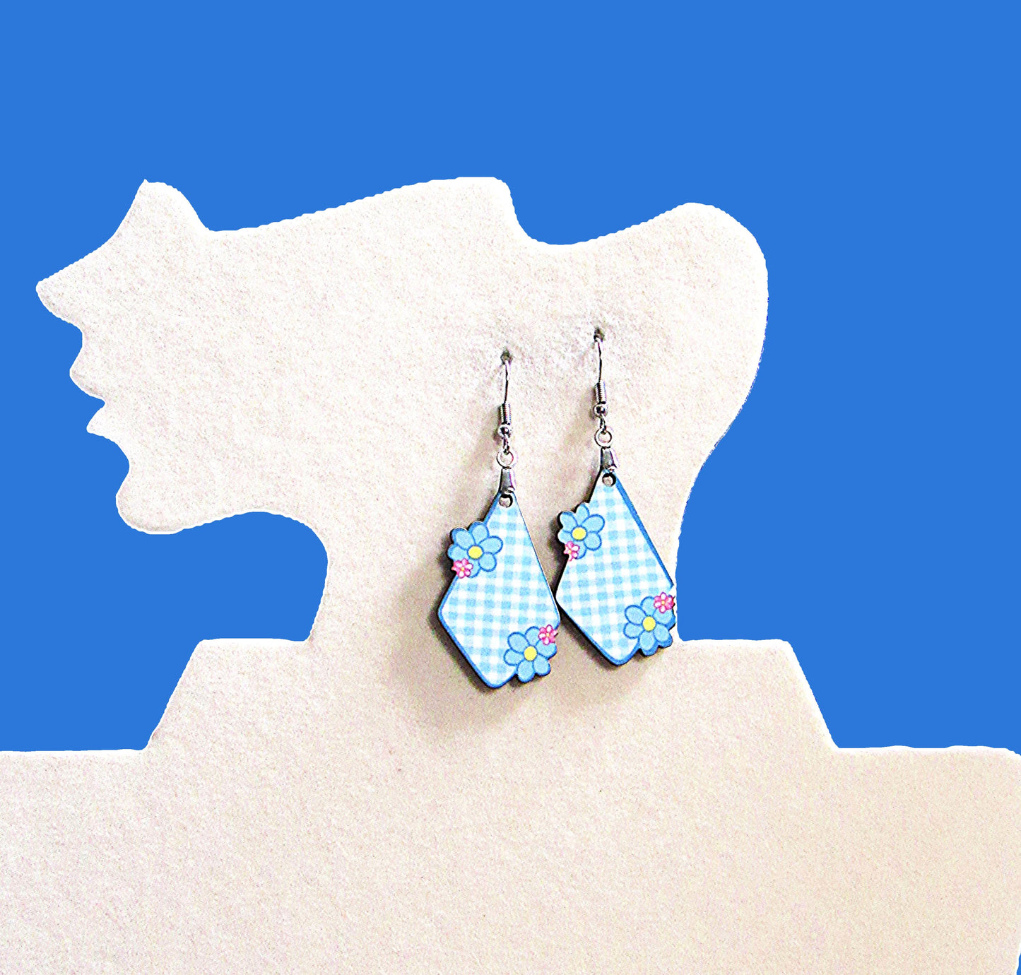 Fancy Flower Shaped Sublimated Earrings