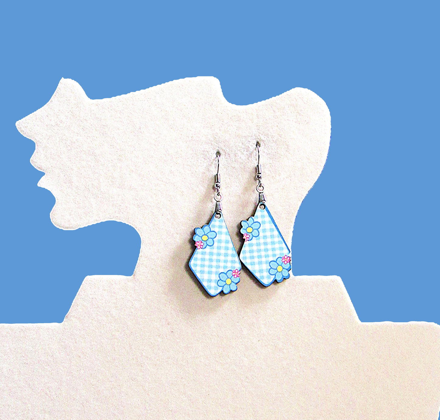 Fancy Flower Shaped Sublimated Earrings