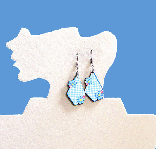 Fancy Flower Shaped Sublimated Earrings