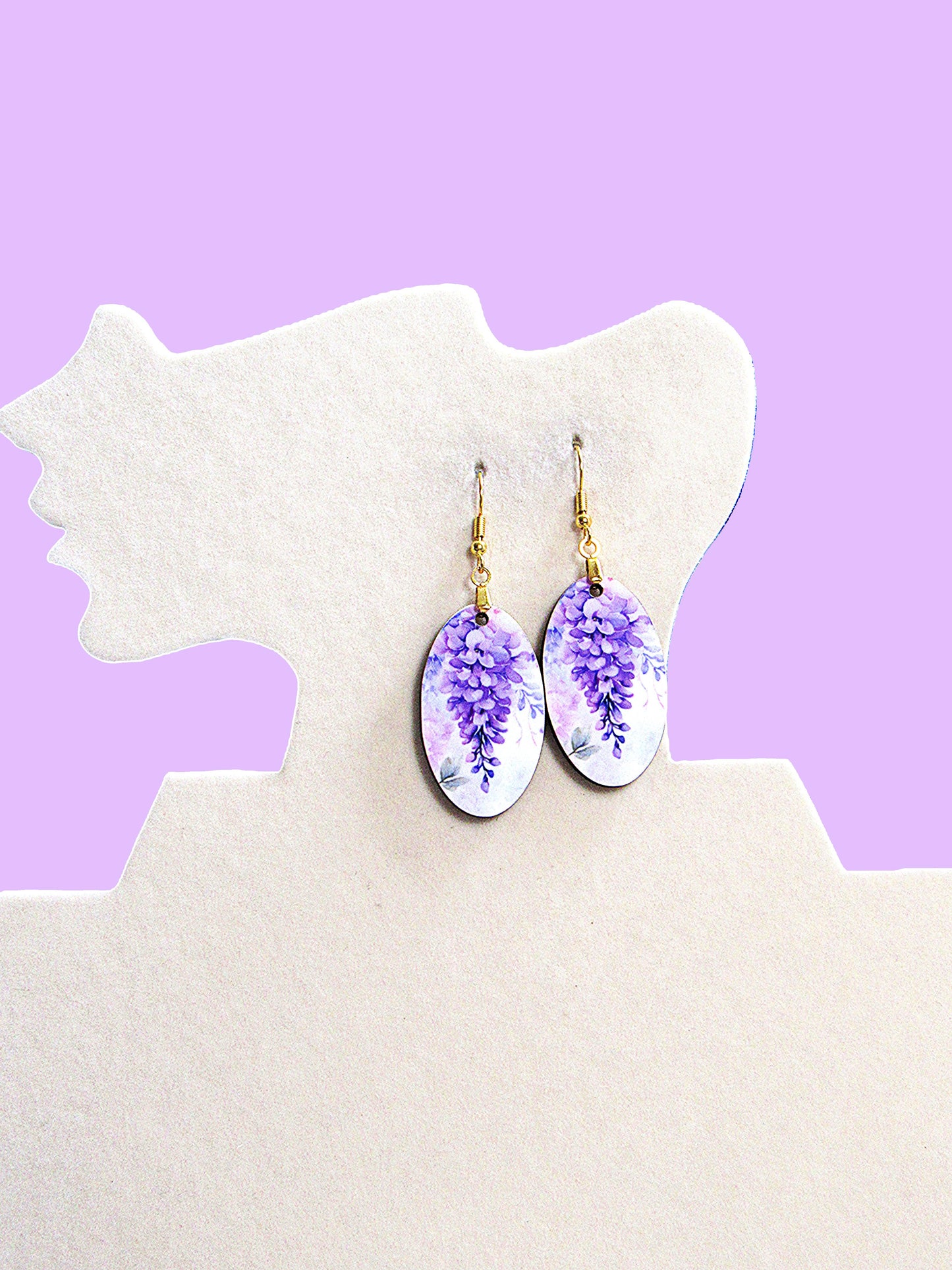 Oval Shaped Sublimated Earrings