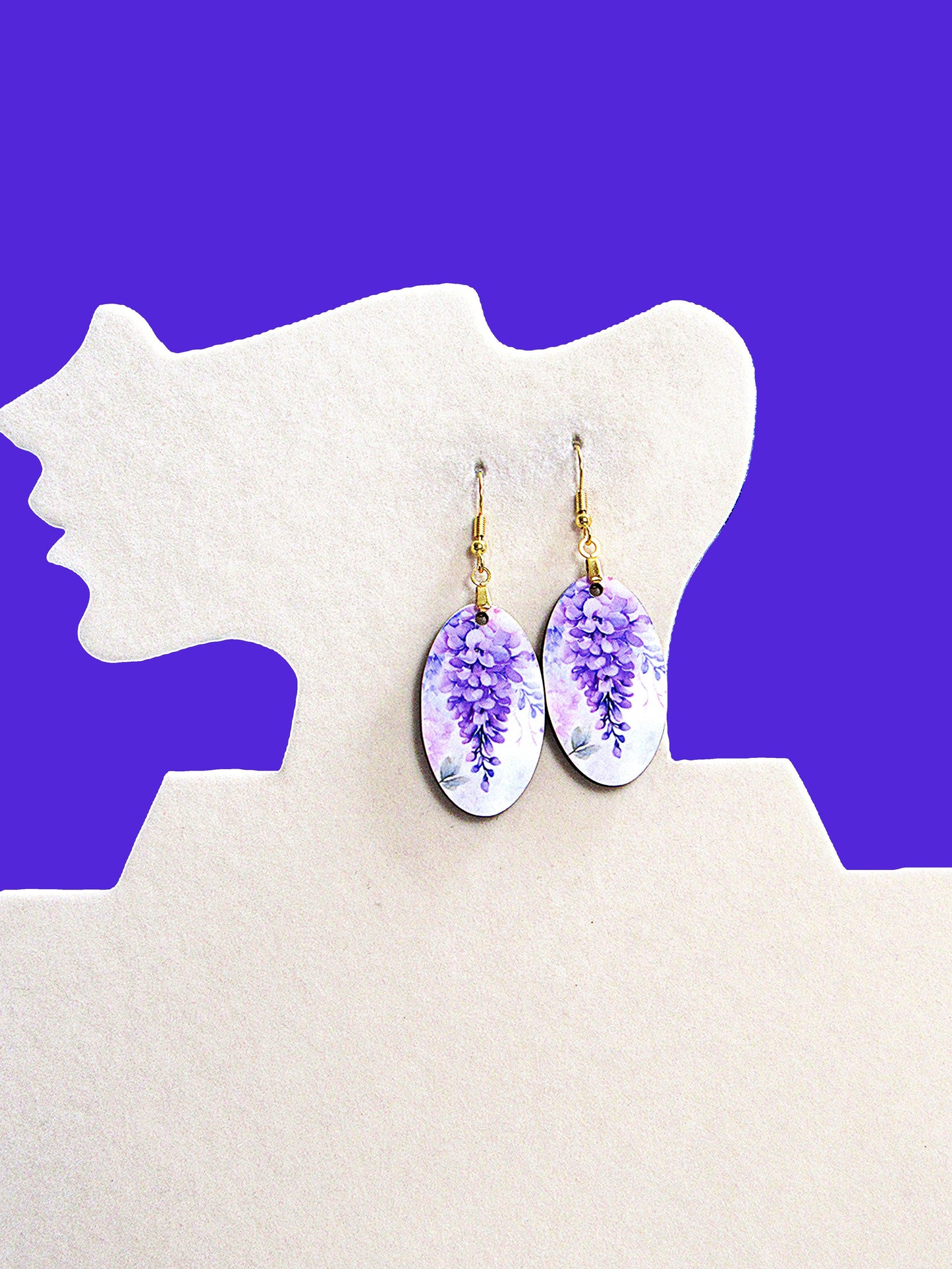 Oval Shaped Sublimated Earrings