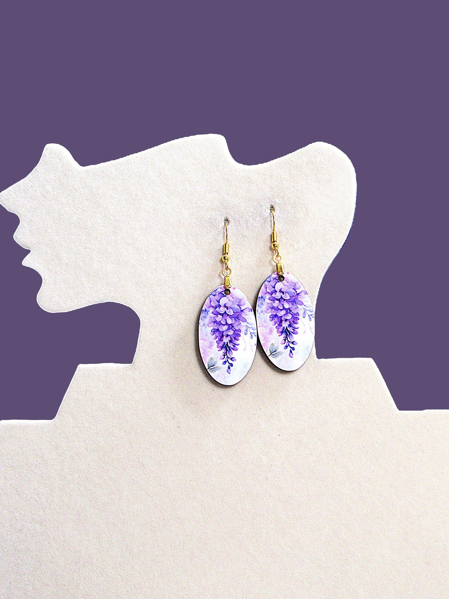 Oval Shaped Sublimated Earrings