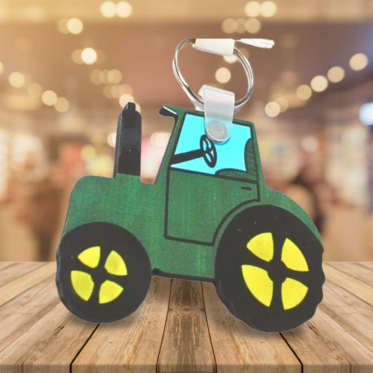 Tractor Shaped Sublimated Keychain