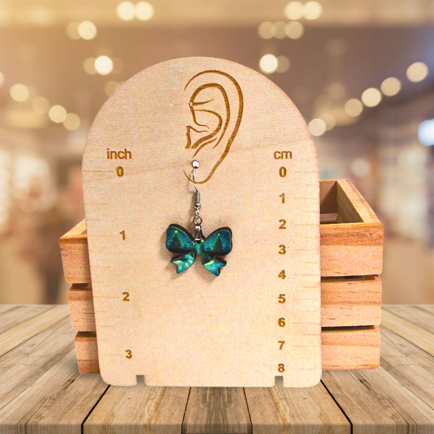 Bow Shaped Sublimated Earrings 1 inch