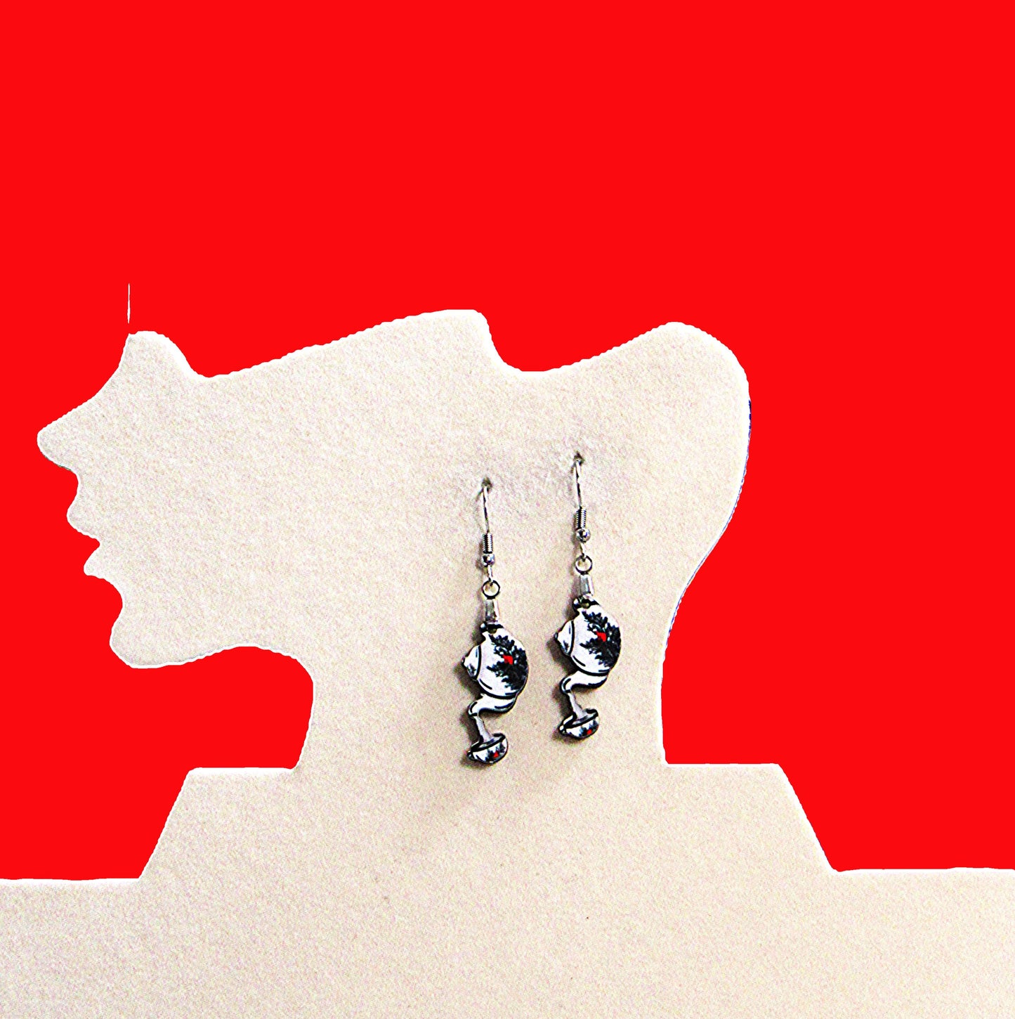 Teapot Shaped Sublimated Earrings