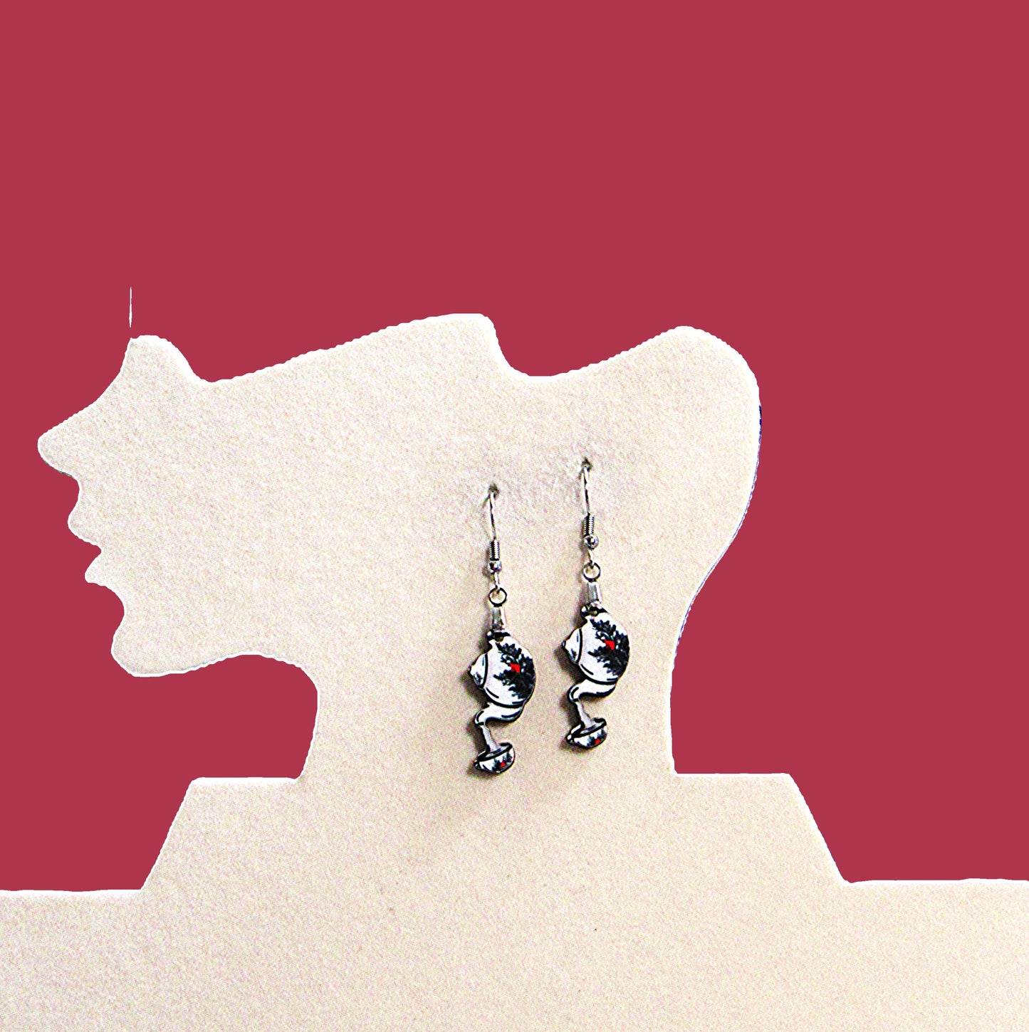 Teapot Shaped Sublimated Earrings