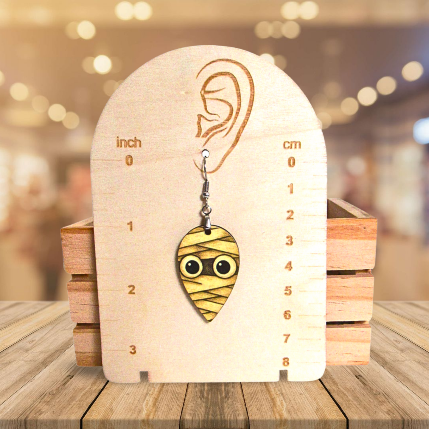Reverse Teardrop Shaped Sublimated Earrings 1.5 inch