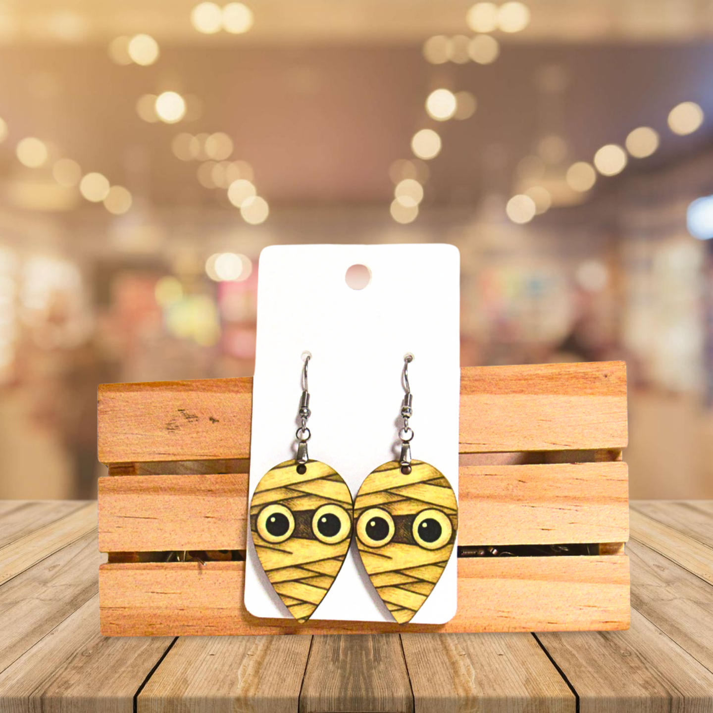 Reverse Teardrop Shaped Sublimated Earrings 1.5 inch