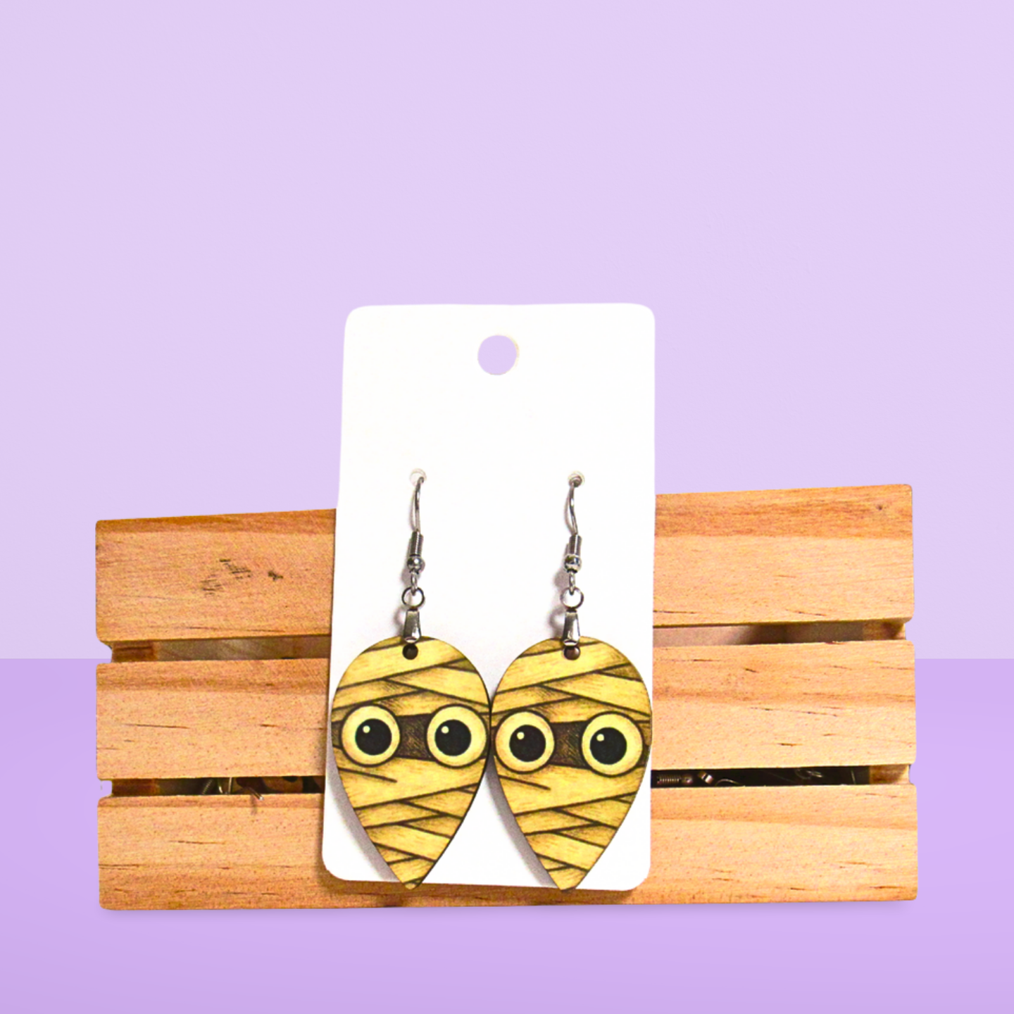 Reverse Teardrop Shaped Sublimated Earrings 1.5 inch