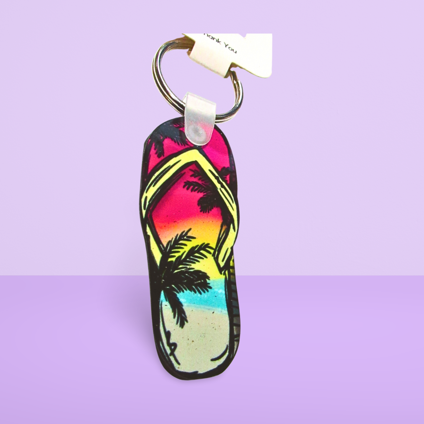 Flip Flop Shaped Sublimated Keychain