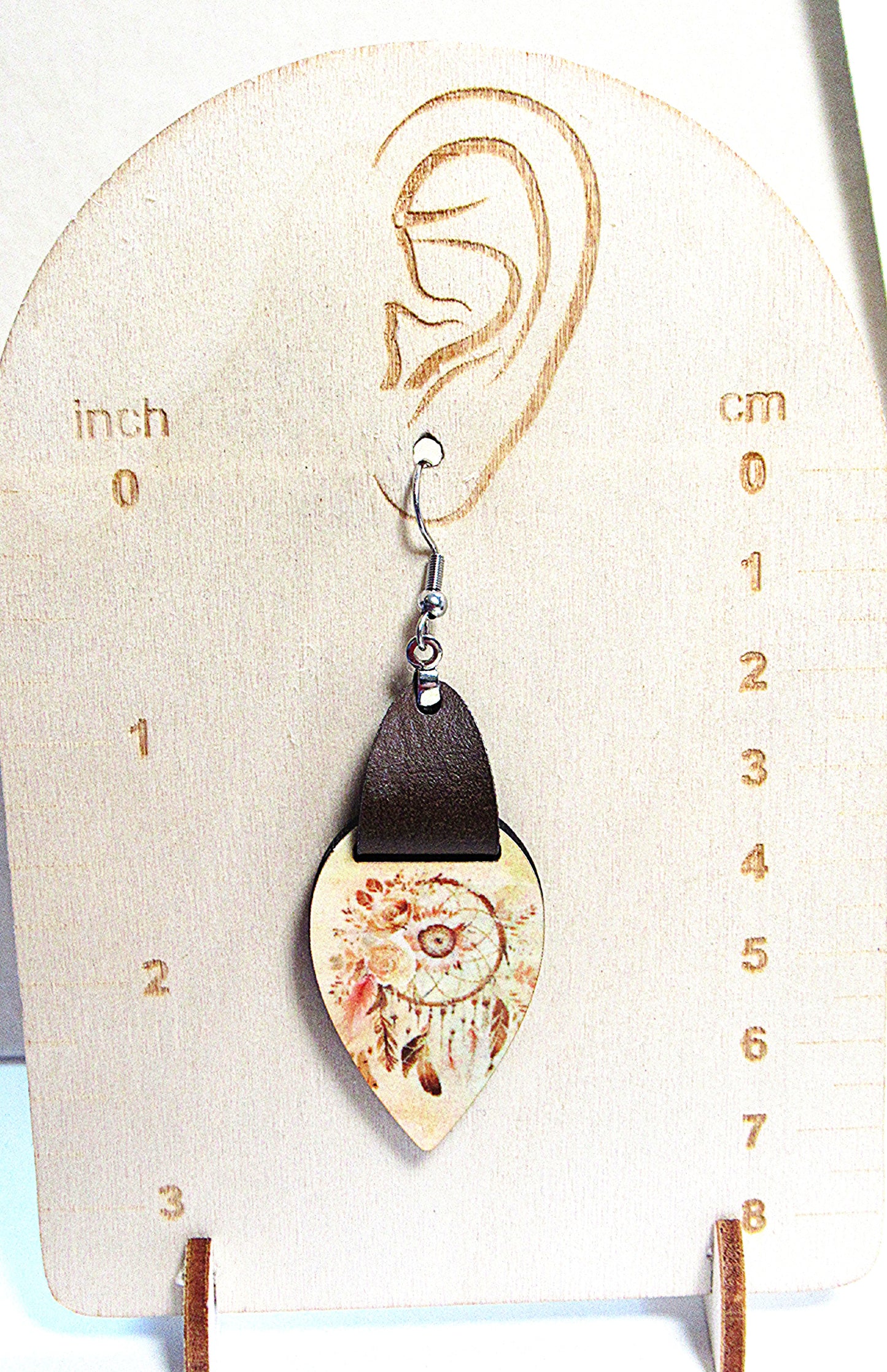 Reverse Teardrop Shaped Sublimated Earrings