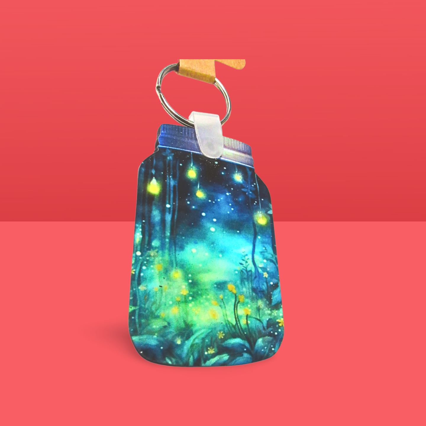 Mason Jar Shaped Sublimated Keychain MDF