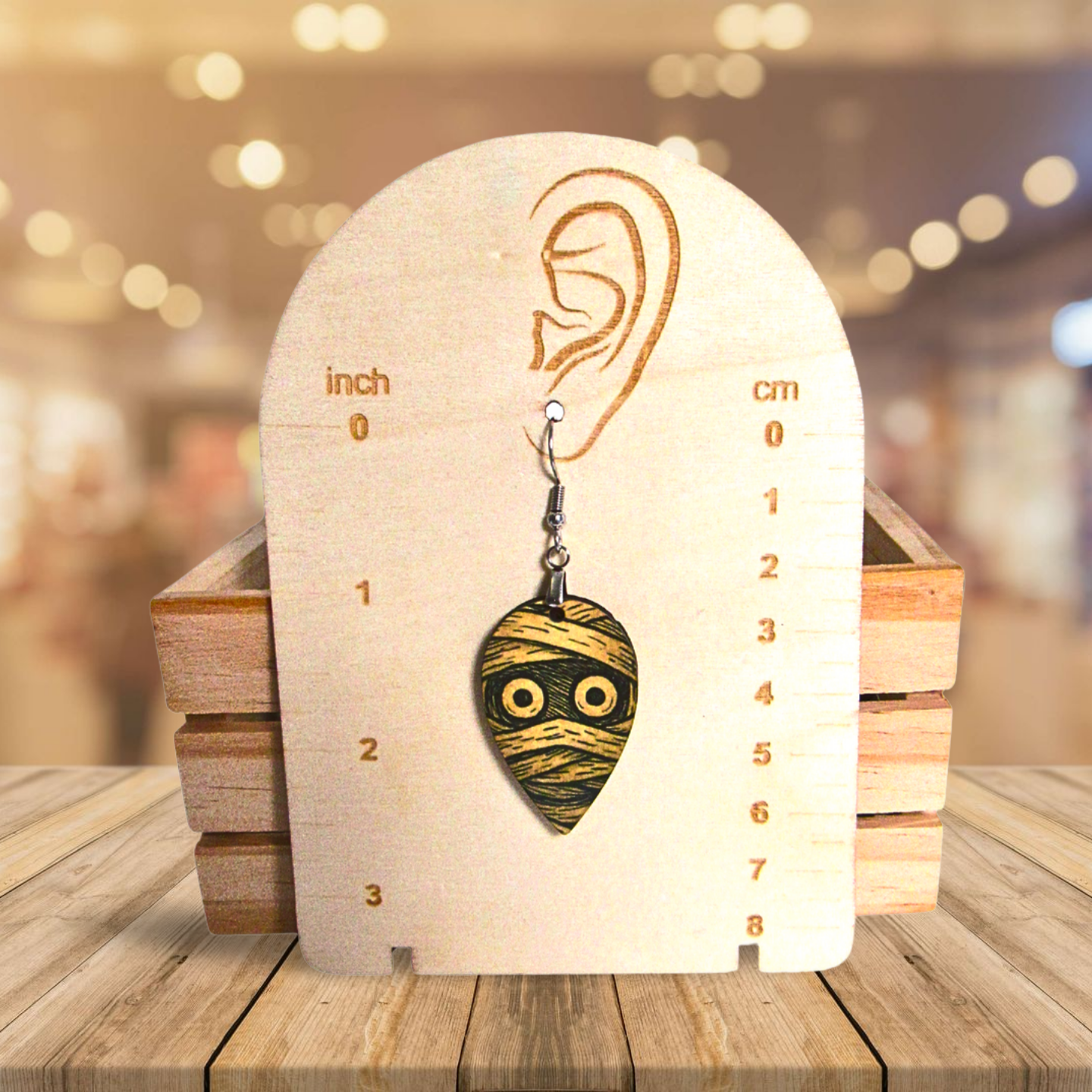 Reverse Teardrop Shaped Sublimated Earrings