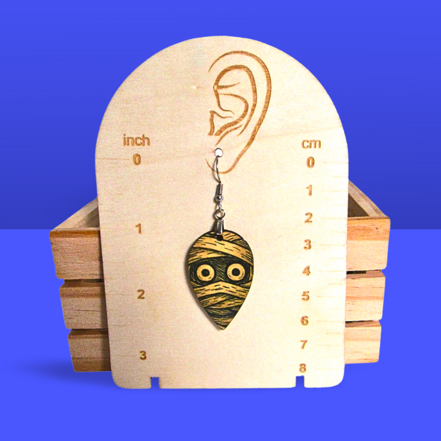 Reverse Teardrop Shaped Sublimated Earrings