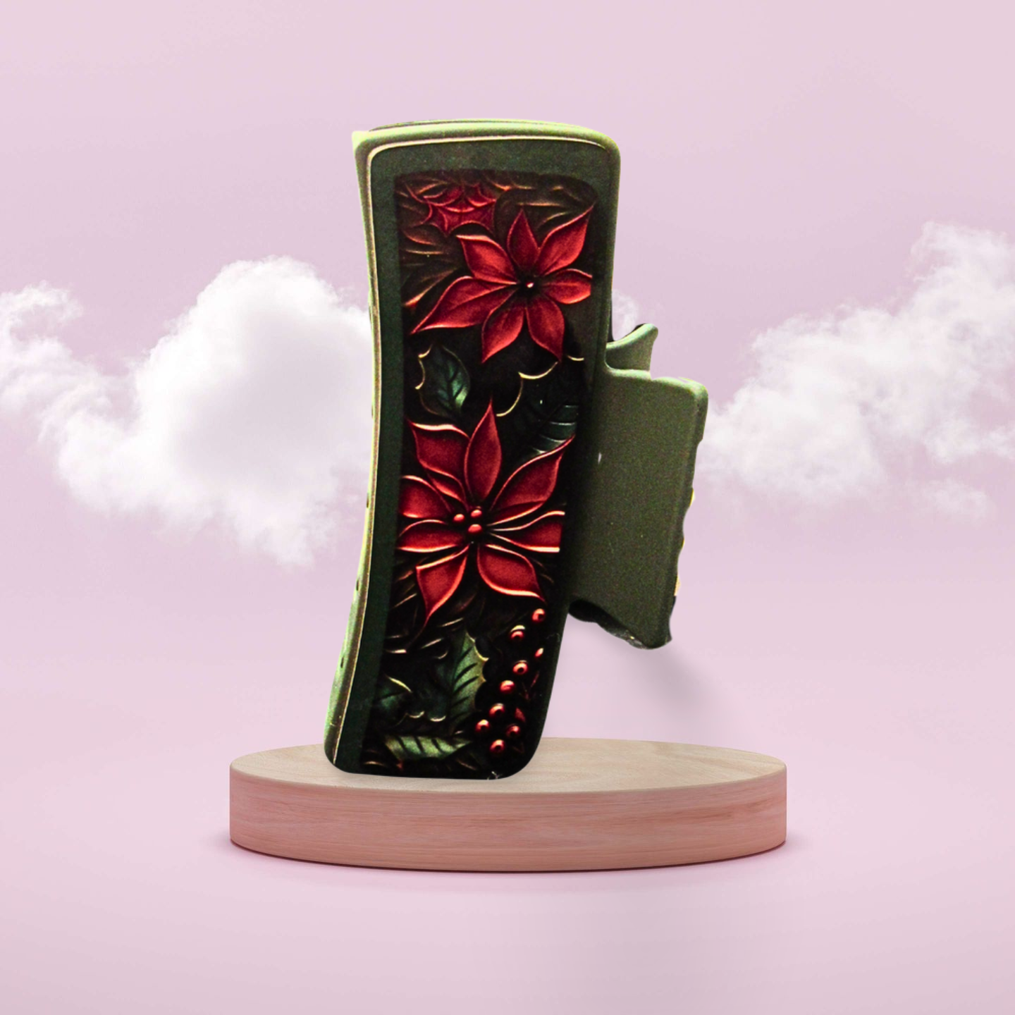 Christmas Sublimated Hair Clips Large