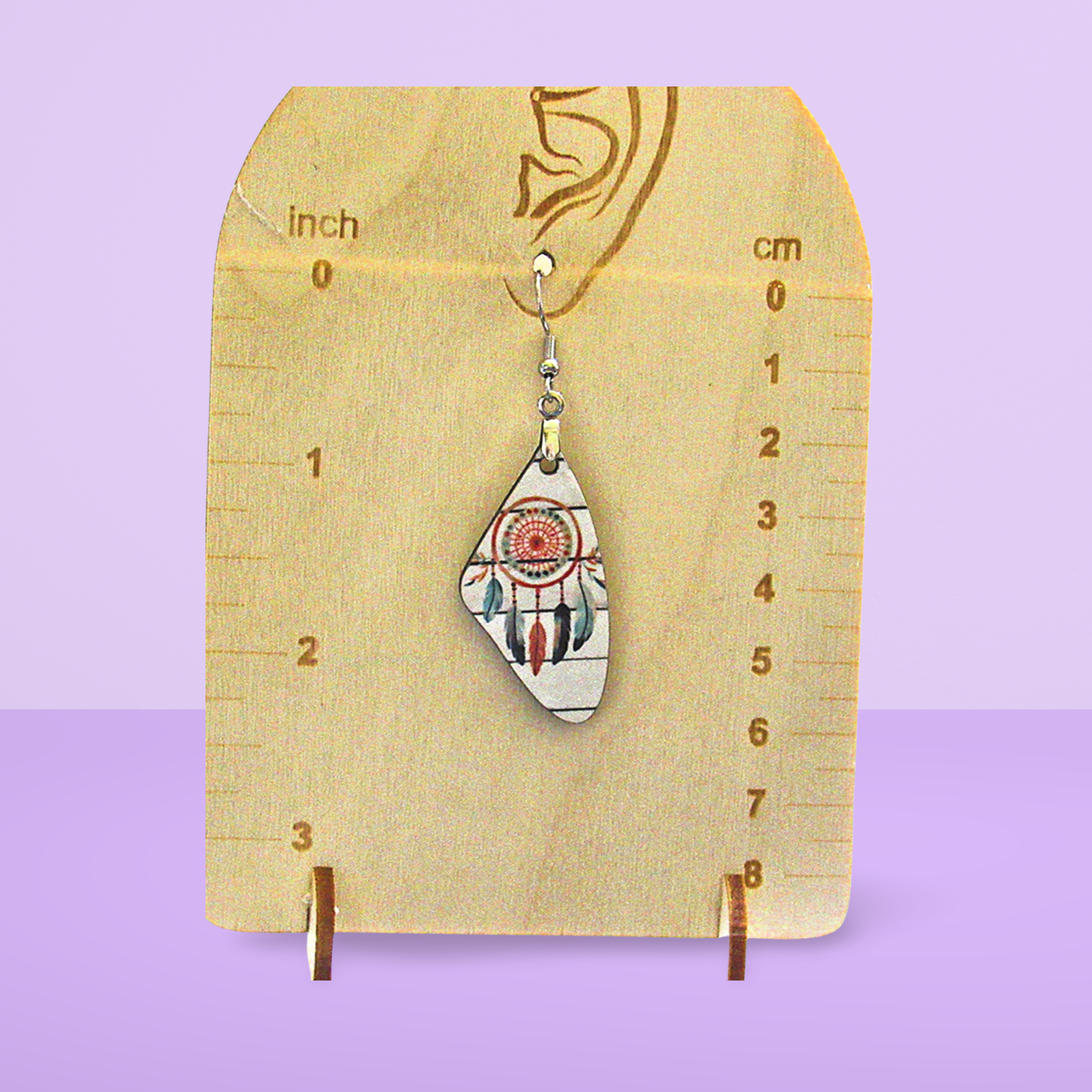 Wing Shaped Sublimated Earring