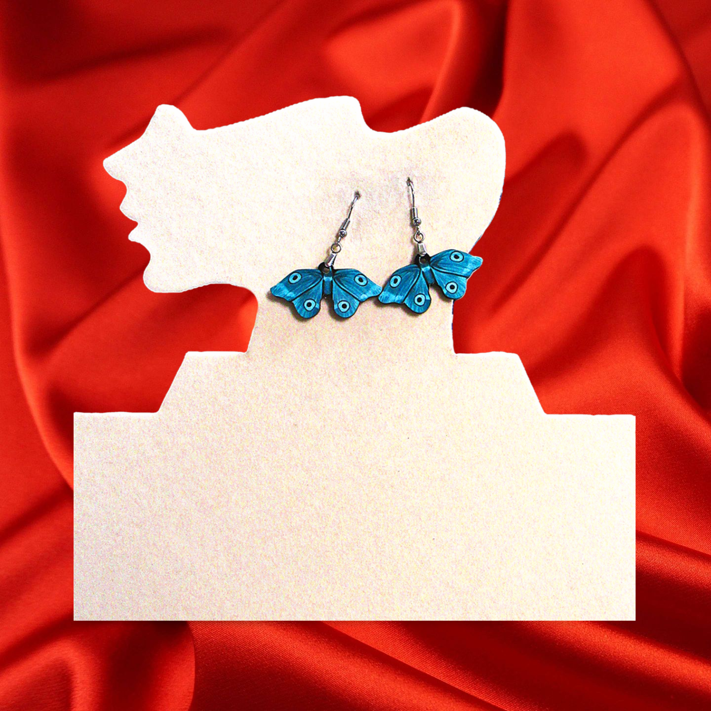 Moth Shaped Sublimated Earring 1.5 inch