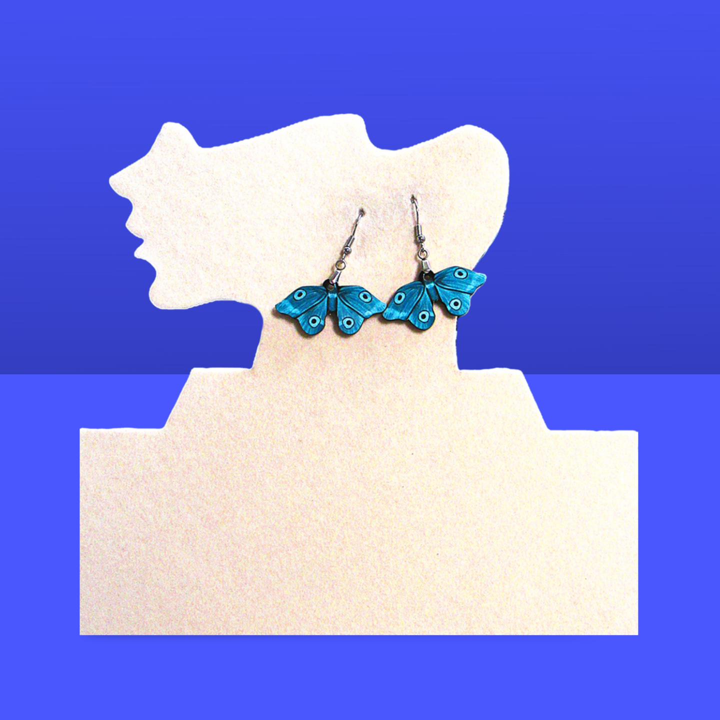Moth Shaped Sublimated Earring 1.5 inch