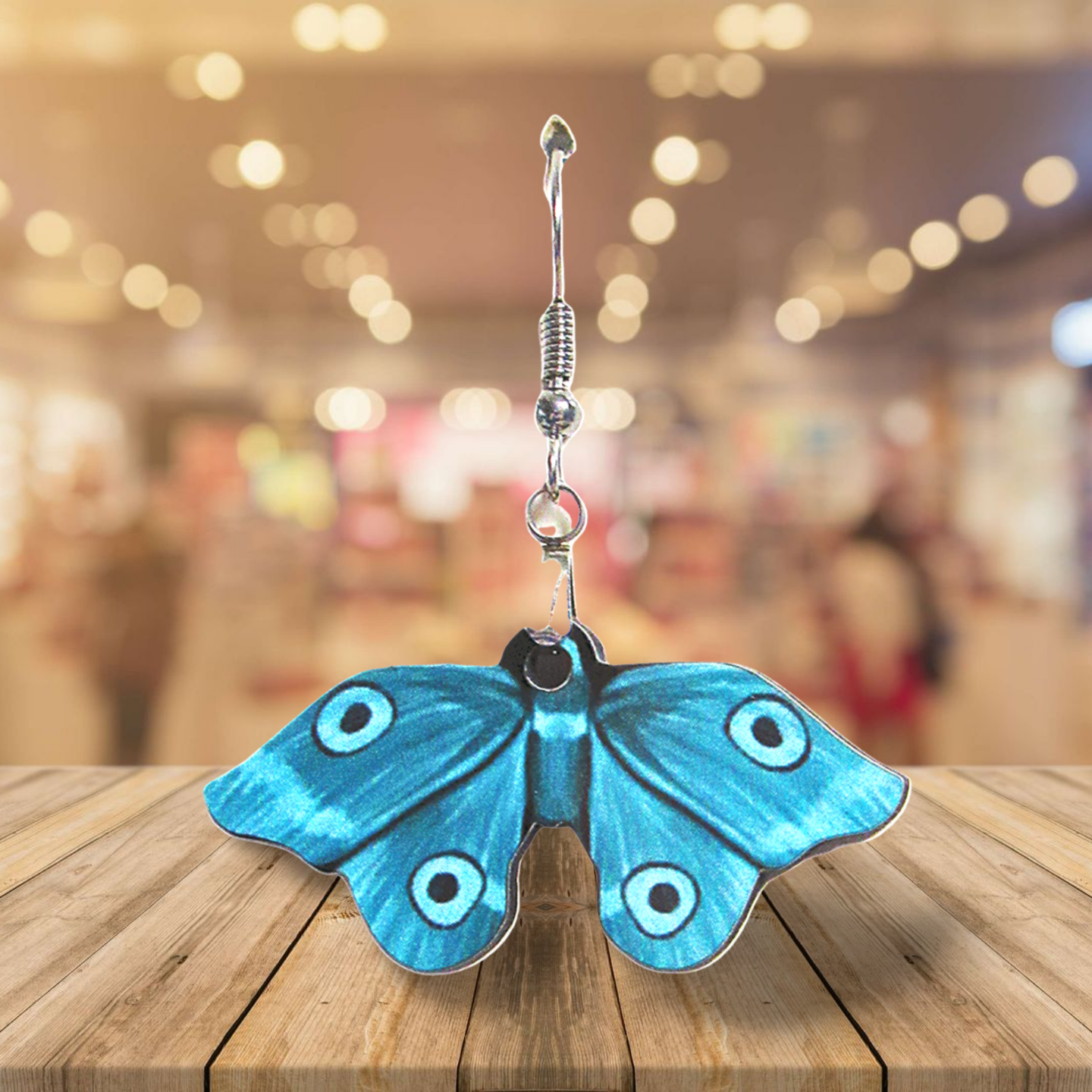 Moth Shaped Sublimated Earring 1.5 inch