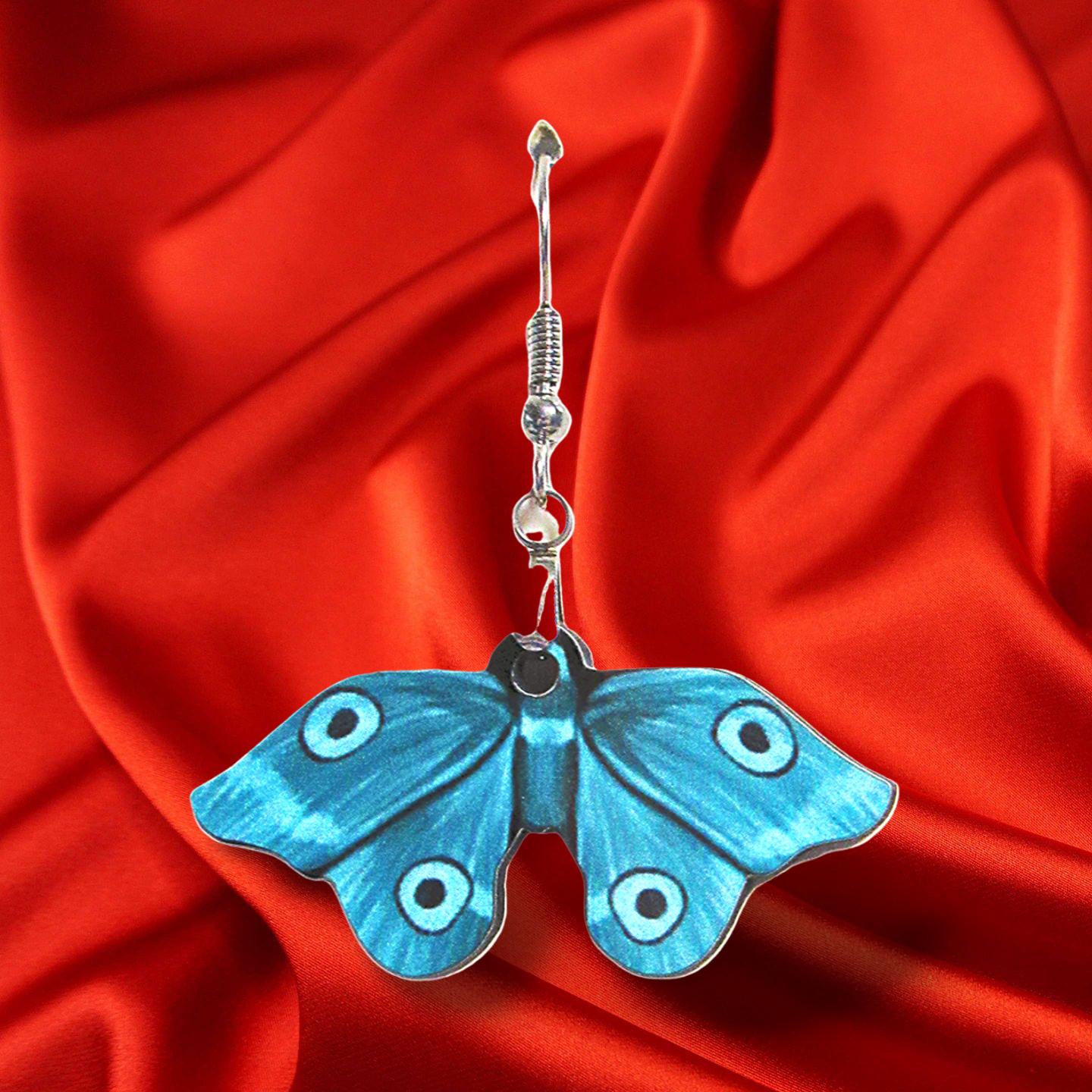 Moth Shaped Sublimated Earring 1.5 inch