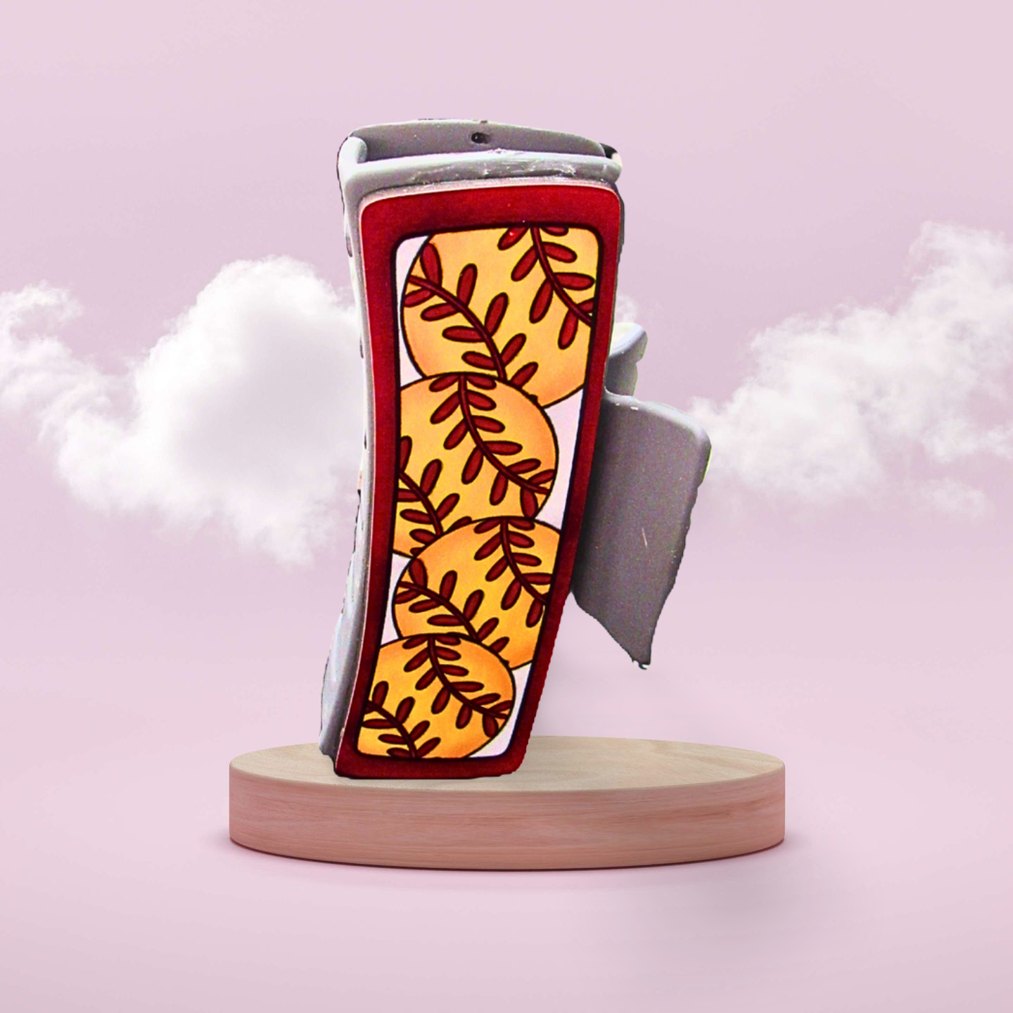 Softball Themed Sublimated Hairclip