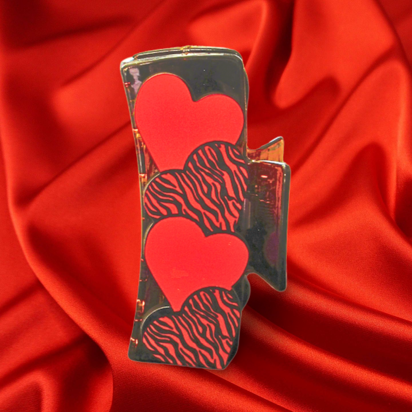 Heart Shaped Sublimated Hair Clip Large