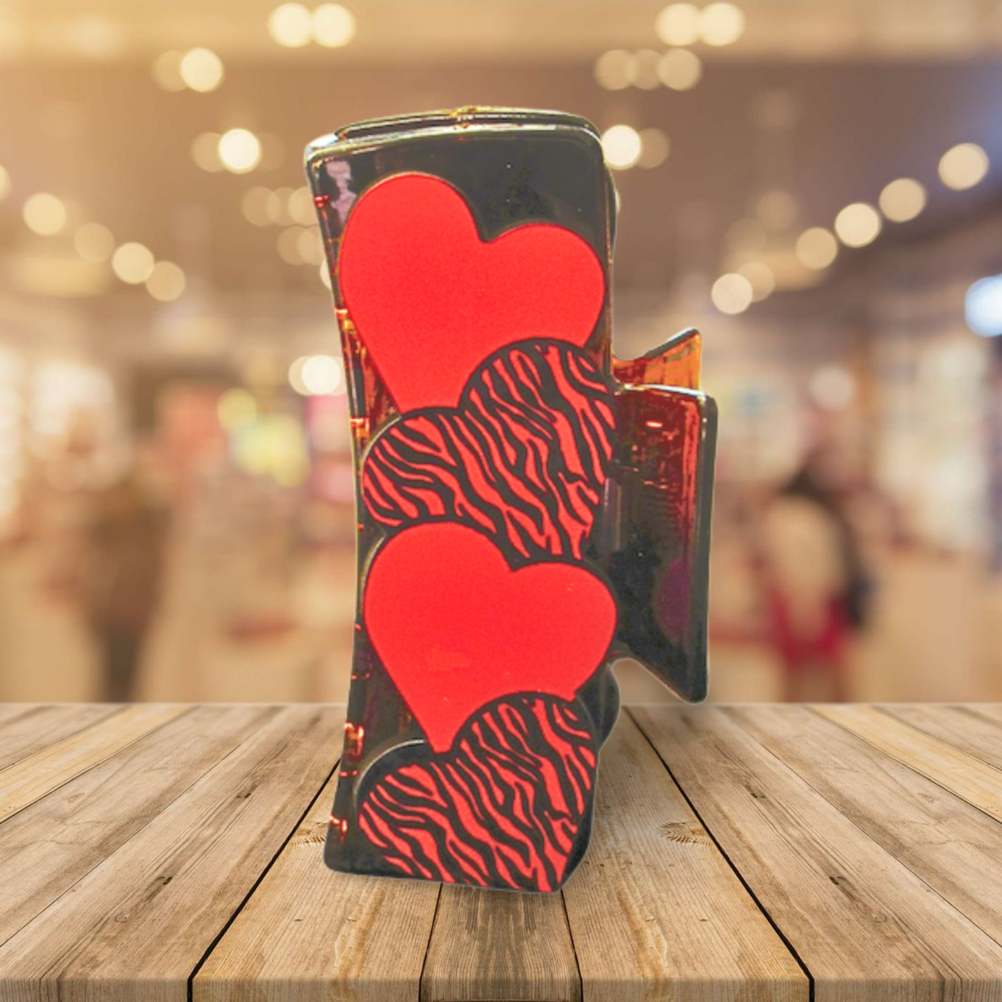 Heart Shaped Sublimated Hair Clip Large