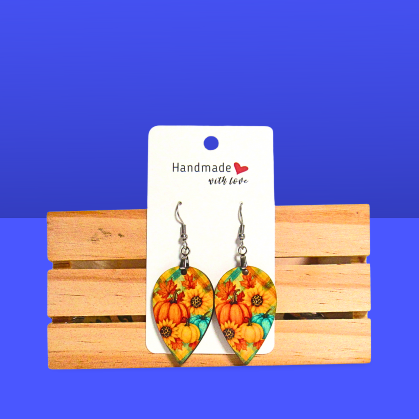 Reverse Teardrop Shaped Sublimated Earrings