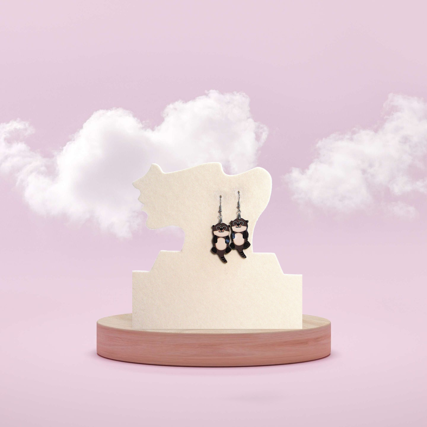 Otter Shaped Sublimated Earrings