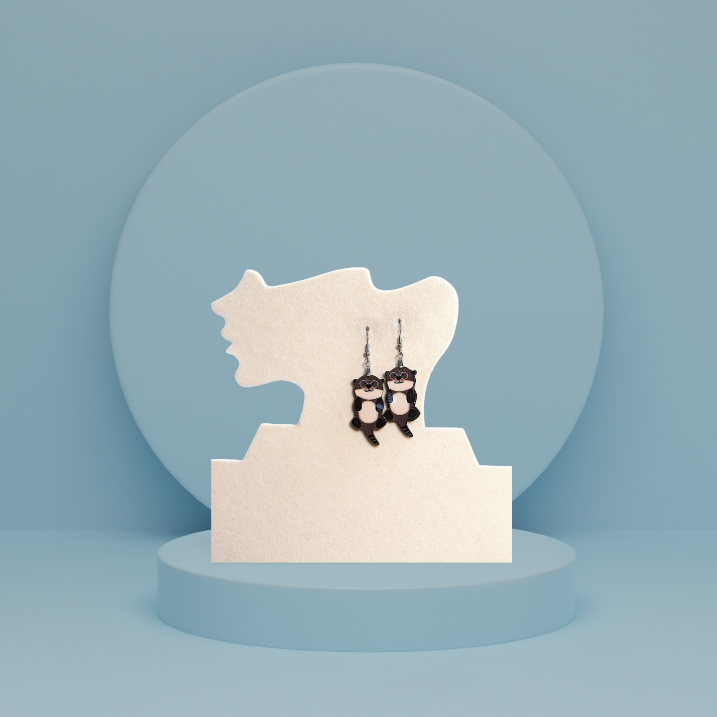 Otter Shaped Sublimated Earrings