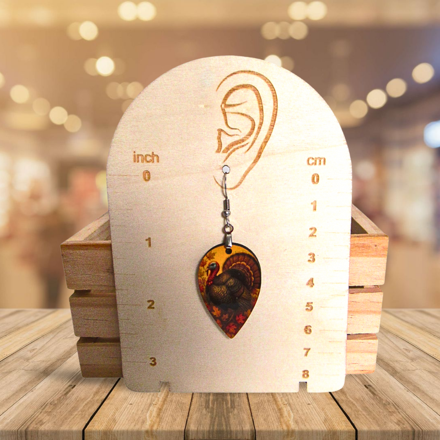 Reverse Teardrop Shaped Sublimated Earrings
