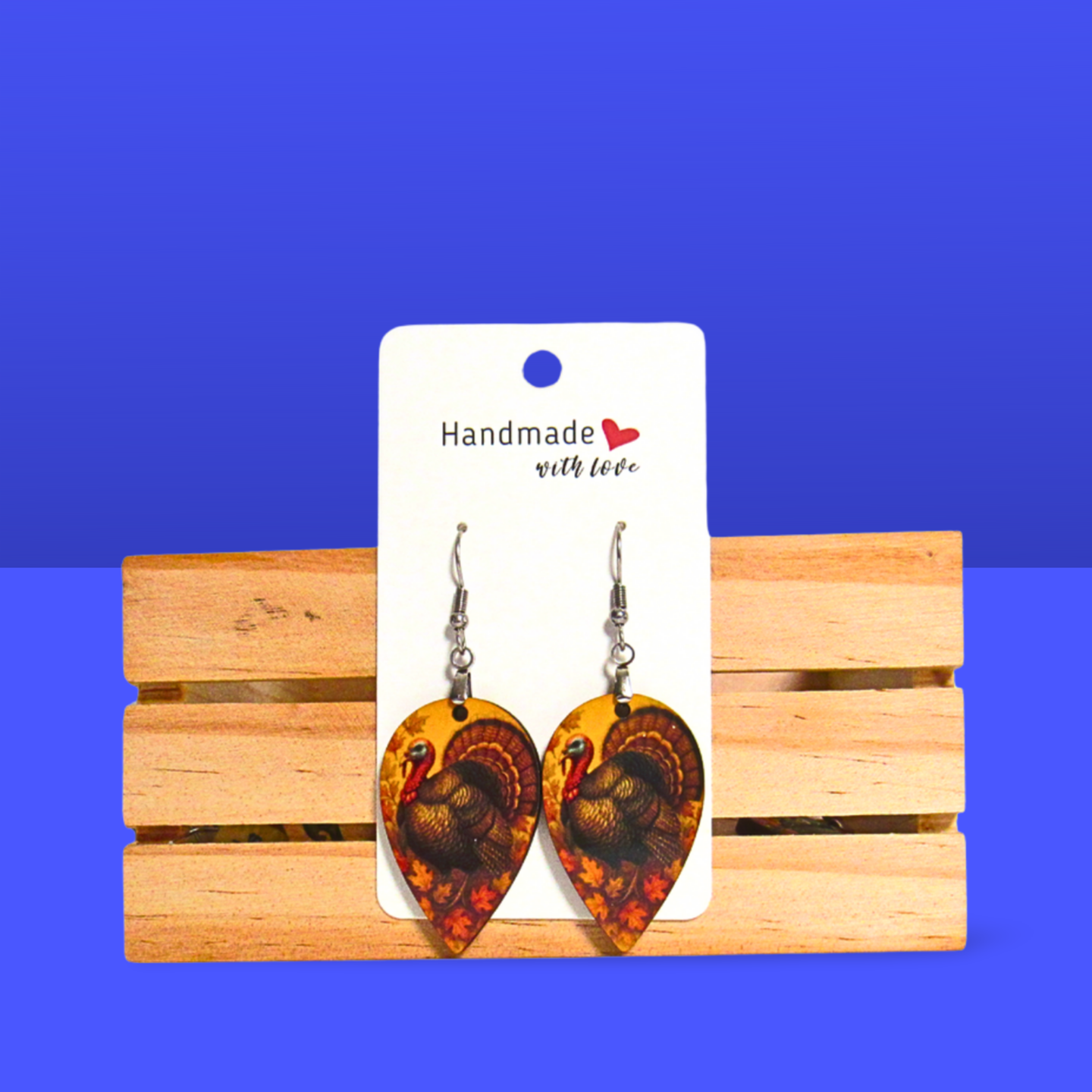 Reverse Teardrop Shaped Sublimated Earrings