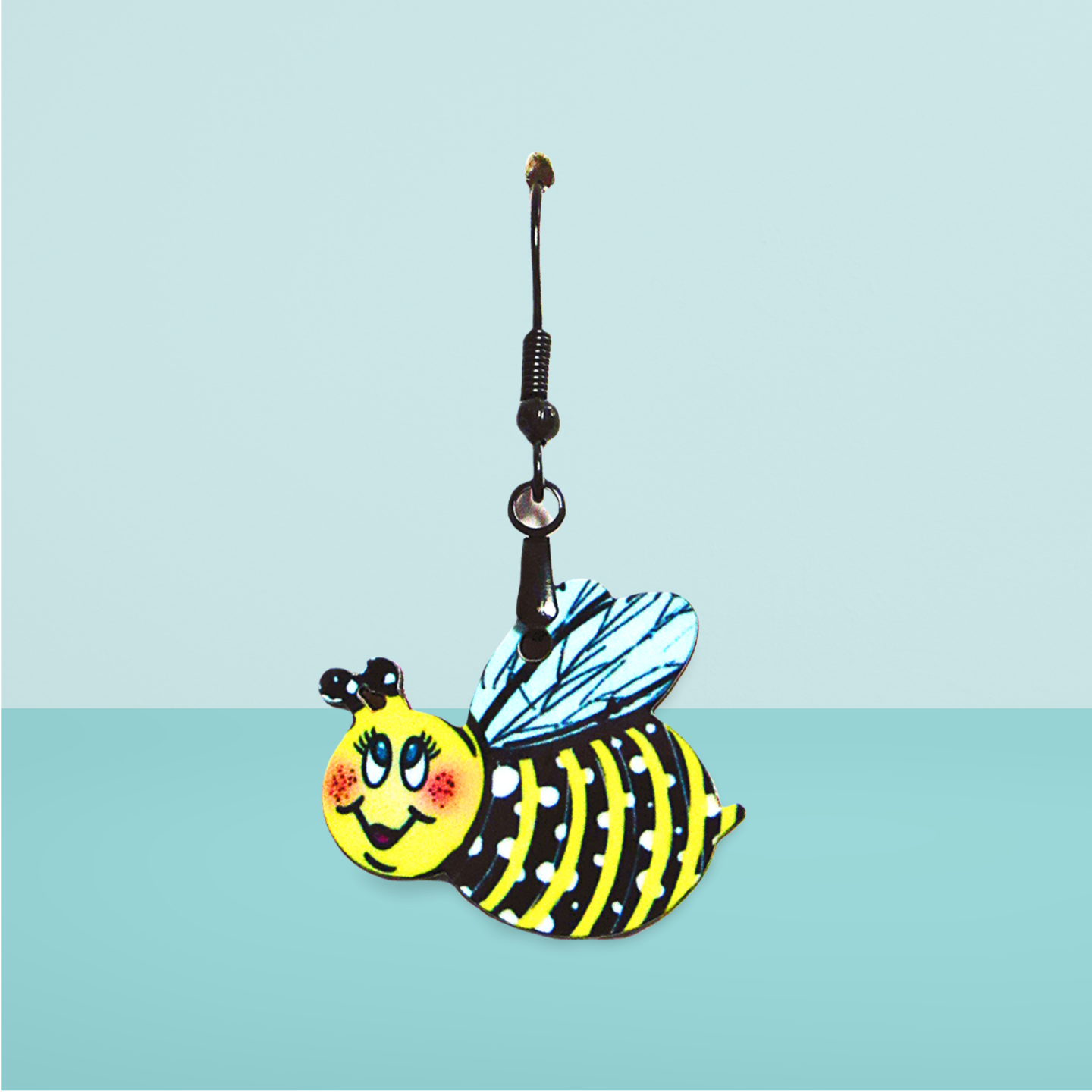 Bee Shaped Sublimated Earring 1.5 inch