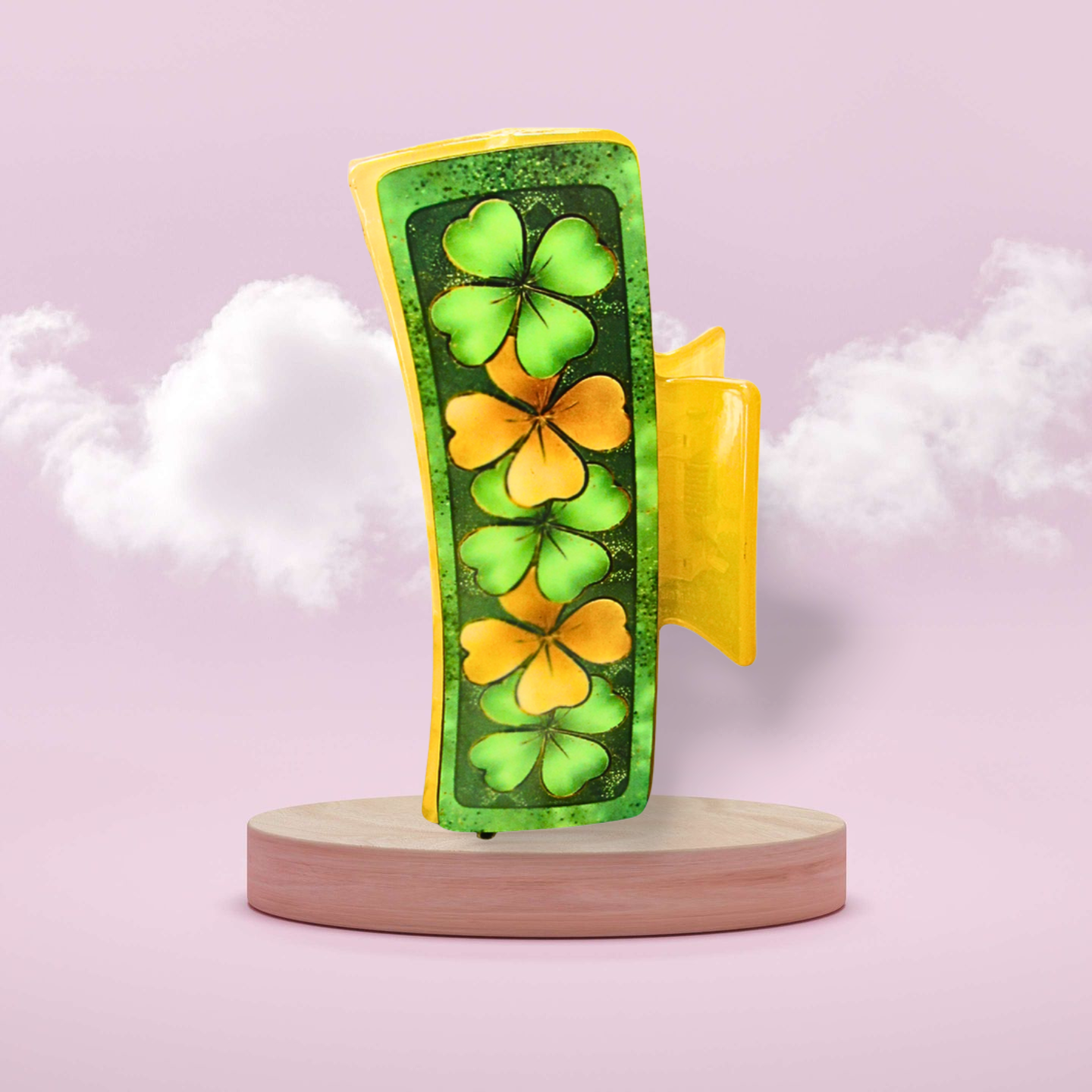 St. Patricks Day Themed Sublimated Hair Clip 4 inch