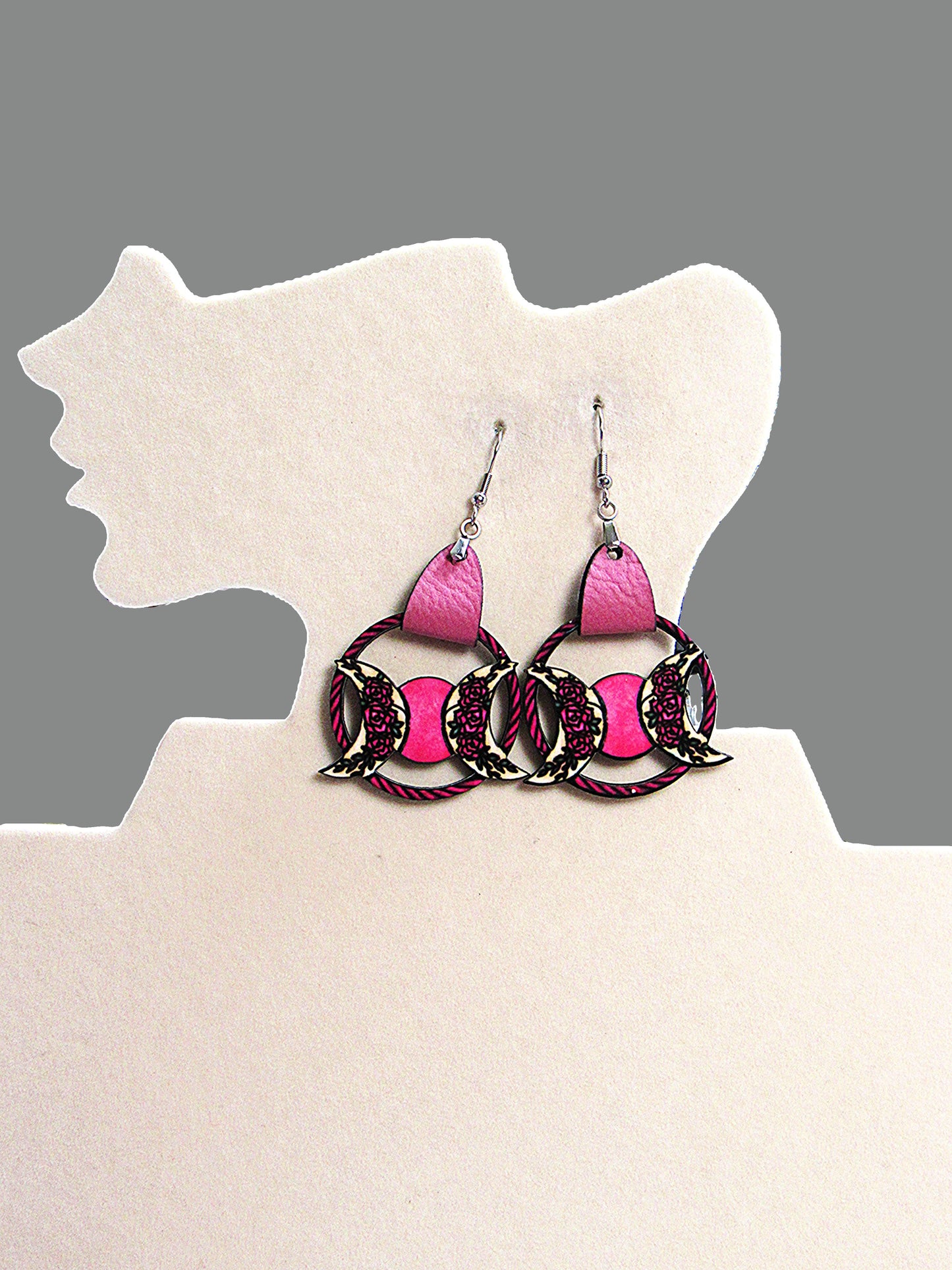 Round Celestial Shaped Sublimated Earrings 1.5 inch