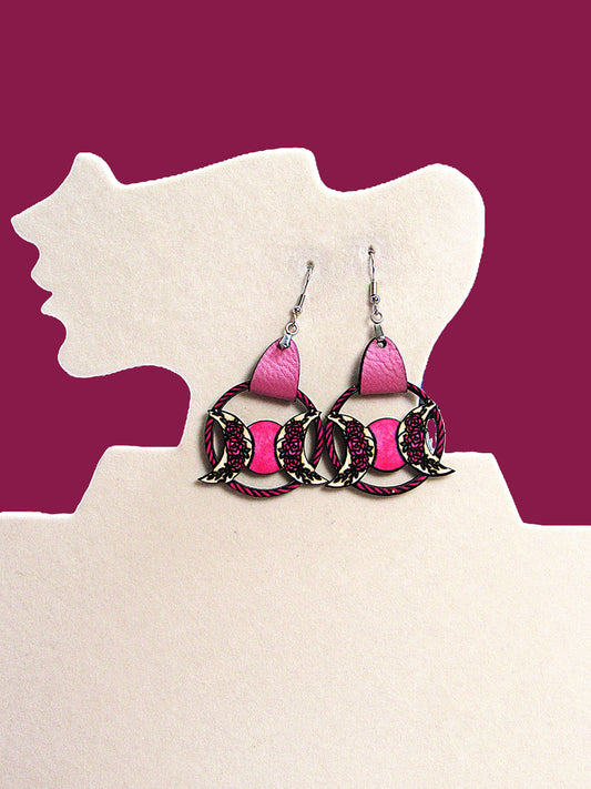 Round Celestial Shaped Sublimated Earrings 1.5 inch