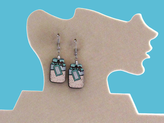 Mason Jar Shaped Sublimated Earrings 1 inch