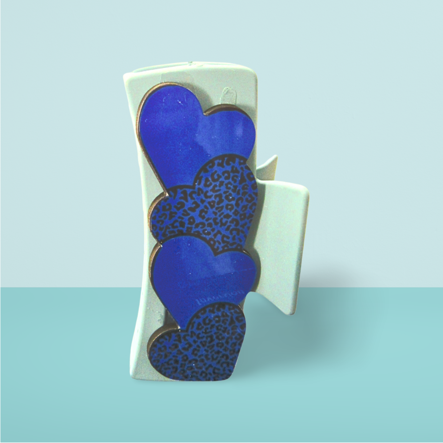 Heart Shaped Sublimated Hair Clip Large