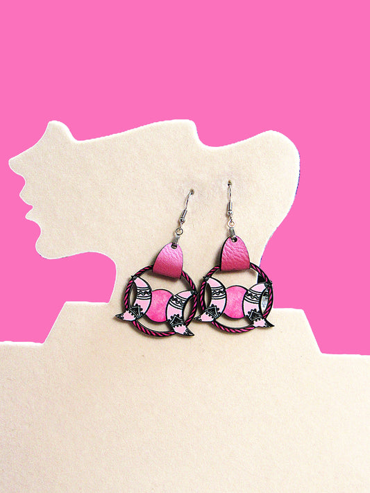 Round Celestial Shaped Sublimated Earrings 1.5 inch